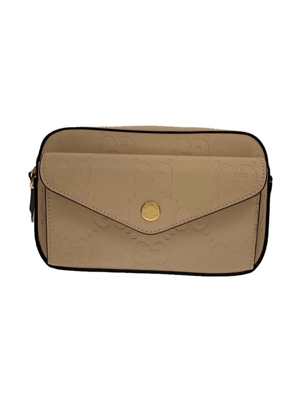 Gucci beige Pink Jumbo GG embossed Chain Crossbody Bag